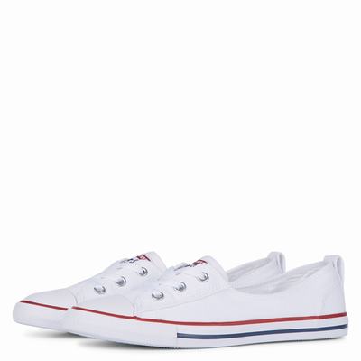 Női Converse Chuck Taylor All Star Ballet Lace Slip Tornacipő CO5034276 Fehér